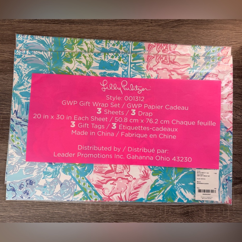 Lilly Pulitzer Multi Bohemian Queen Gift Wrap Set